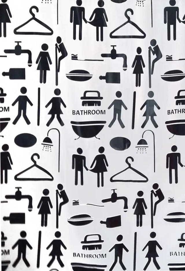 bisk-shower-rideau-de-douche-textile-blanc-180x200-cm-lavable image 1