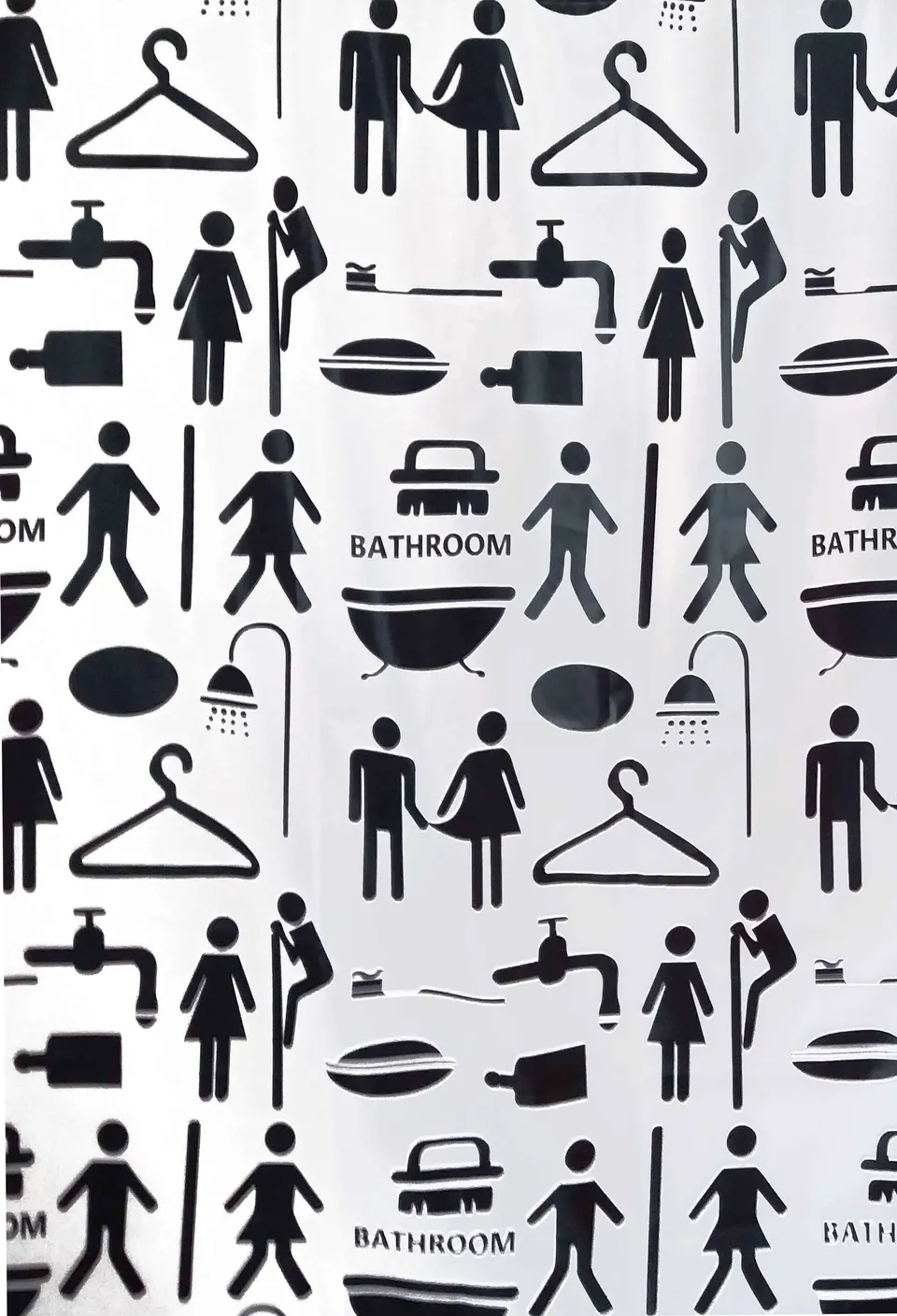 bisk-shower-rideau-de-douche-textile-blanc-180x200-cm-lavable image 1