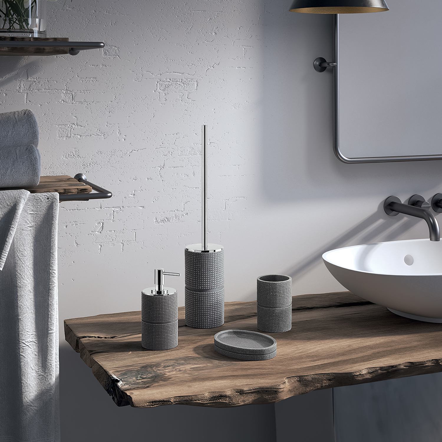 gedy-petra-porte-savon-gris-poser image 3