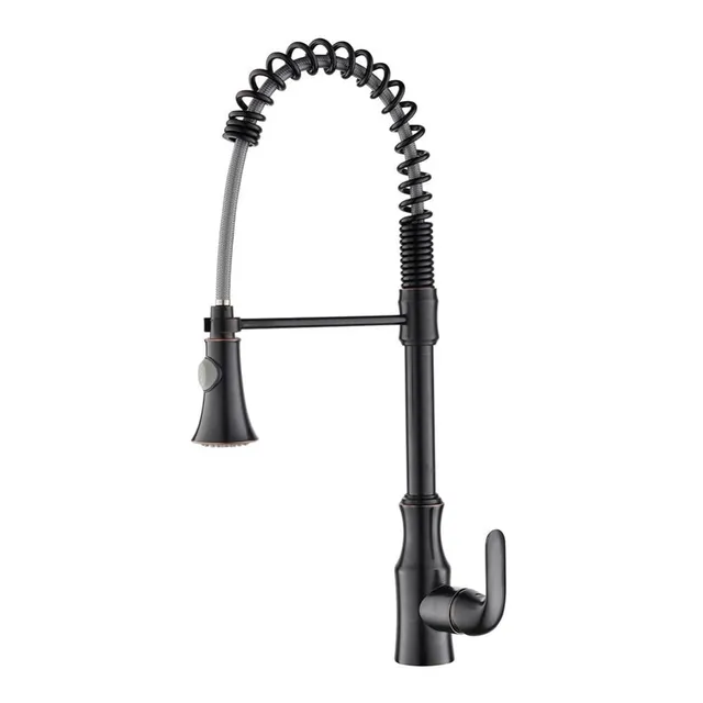 hudor-chr-m-t-s-046-robinet-cuisine-bronze-douchette image 1