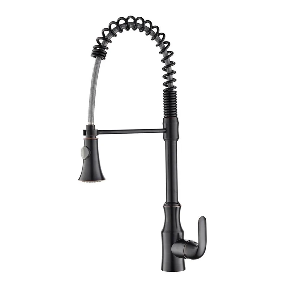 hudor-chr-m-t-s-046-robinet-cuisine-bronze-douchette image 1