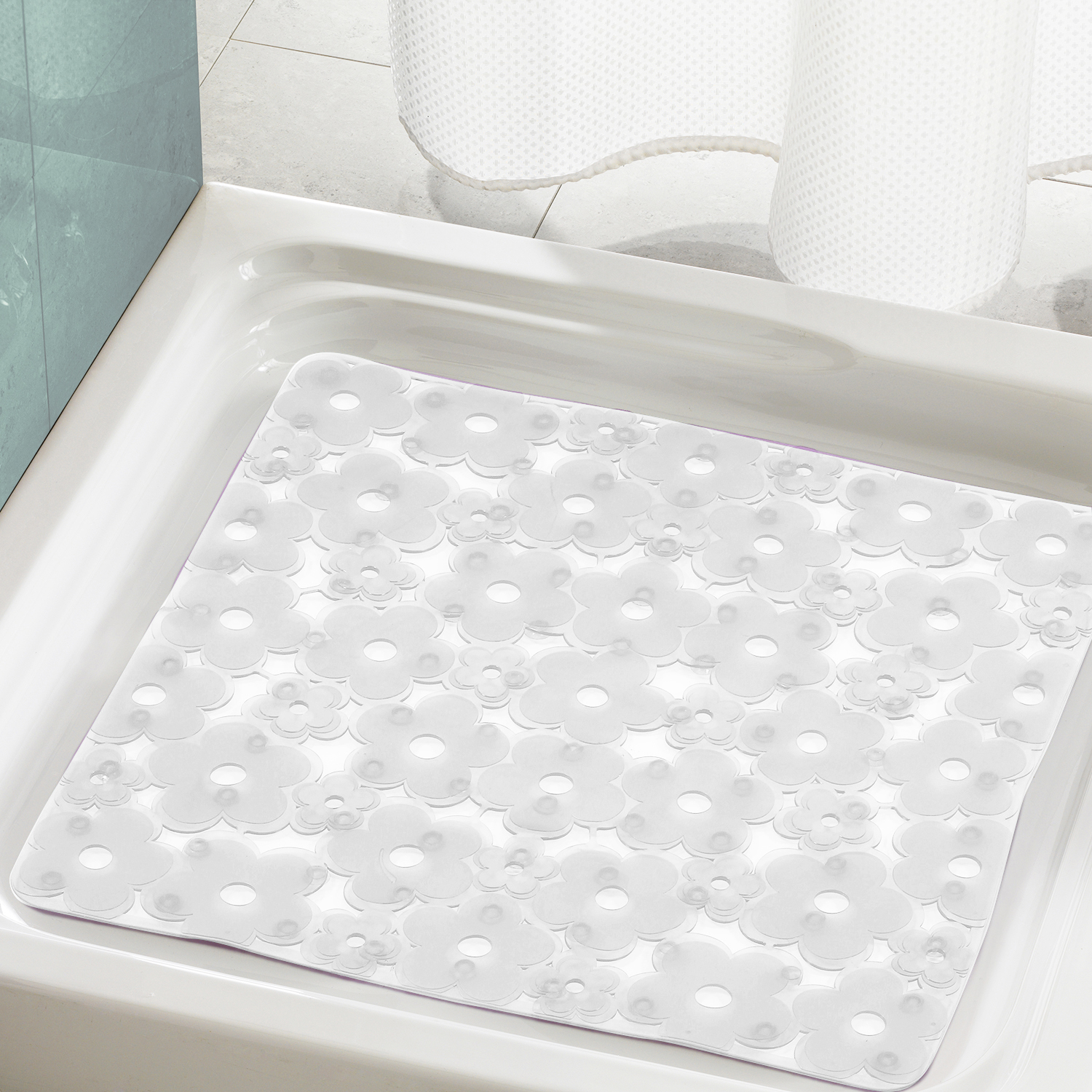 gedy-margherita-tapis-de-douche-53x53-cm-transparent image 3