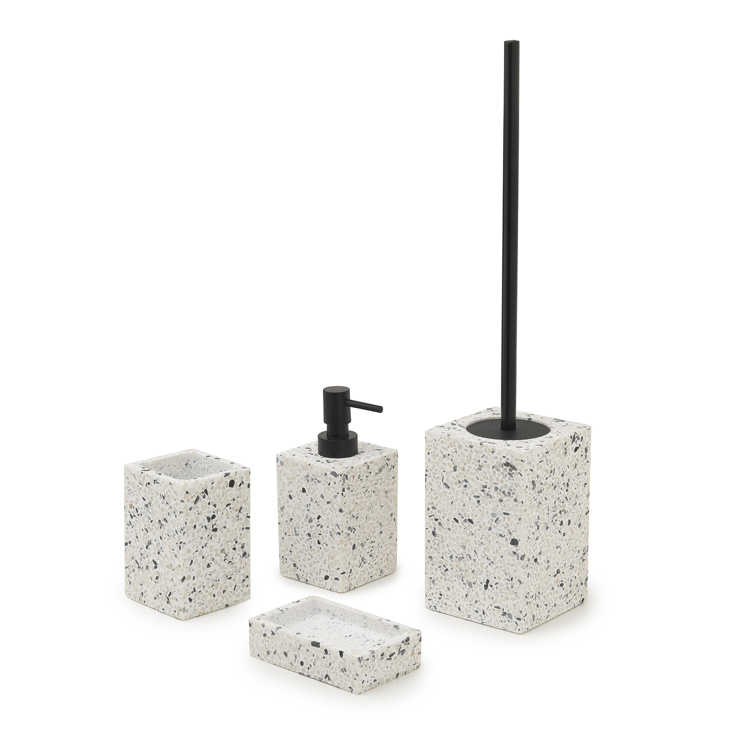 gedy-zoe-distributeur-savon-marbre-blanc-noir image 4