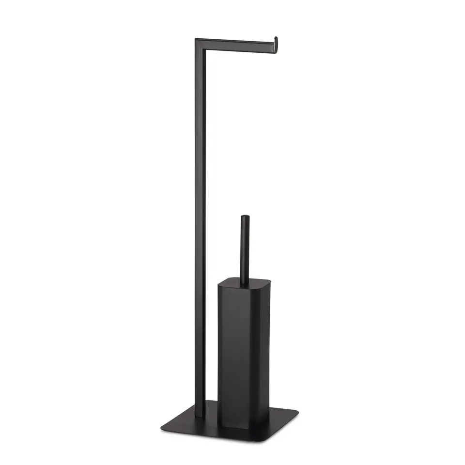 gedy-felix-ensemble-wc-porte-papier-brosse-noir-mat image 1