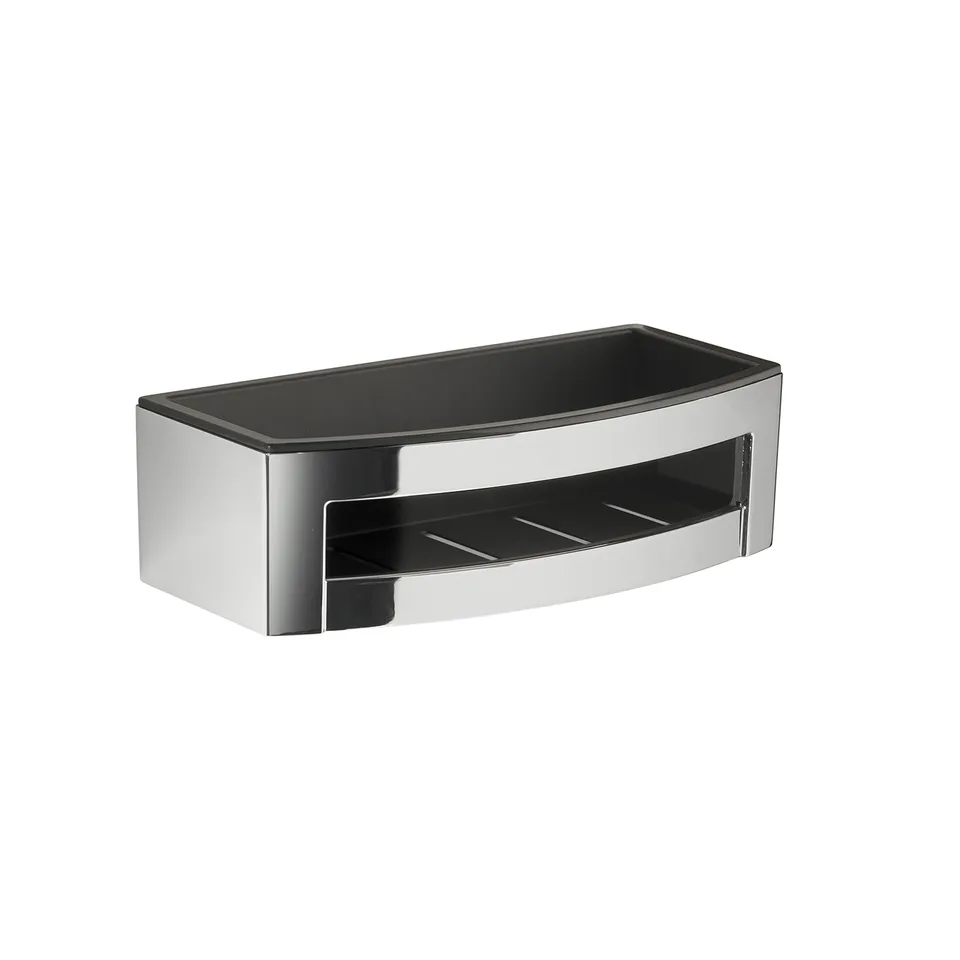 gedy-zante-panier-de-douche-noir-chrome image 1