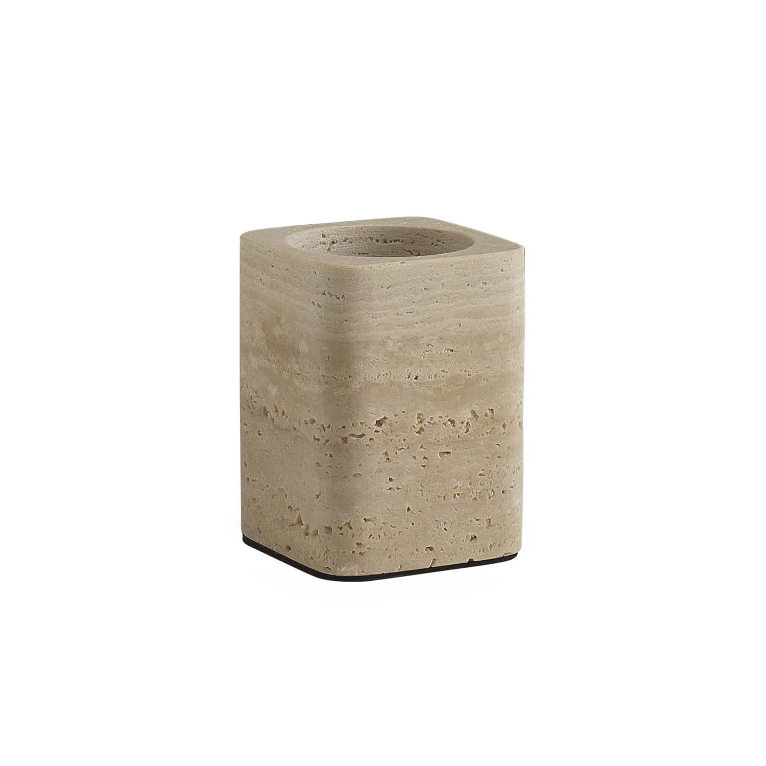 gedy-silvy-gobelet-porte-brosse-dents-travertino image 1