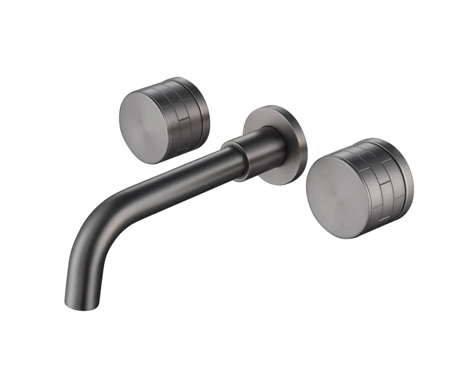 hudor-pernesse-robinet-lavabo-mural-gunmetal-3-trous image 1