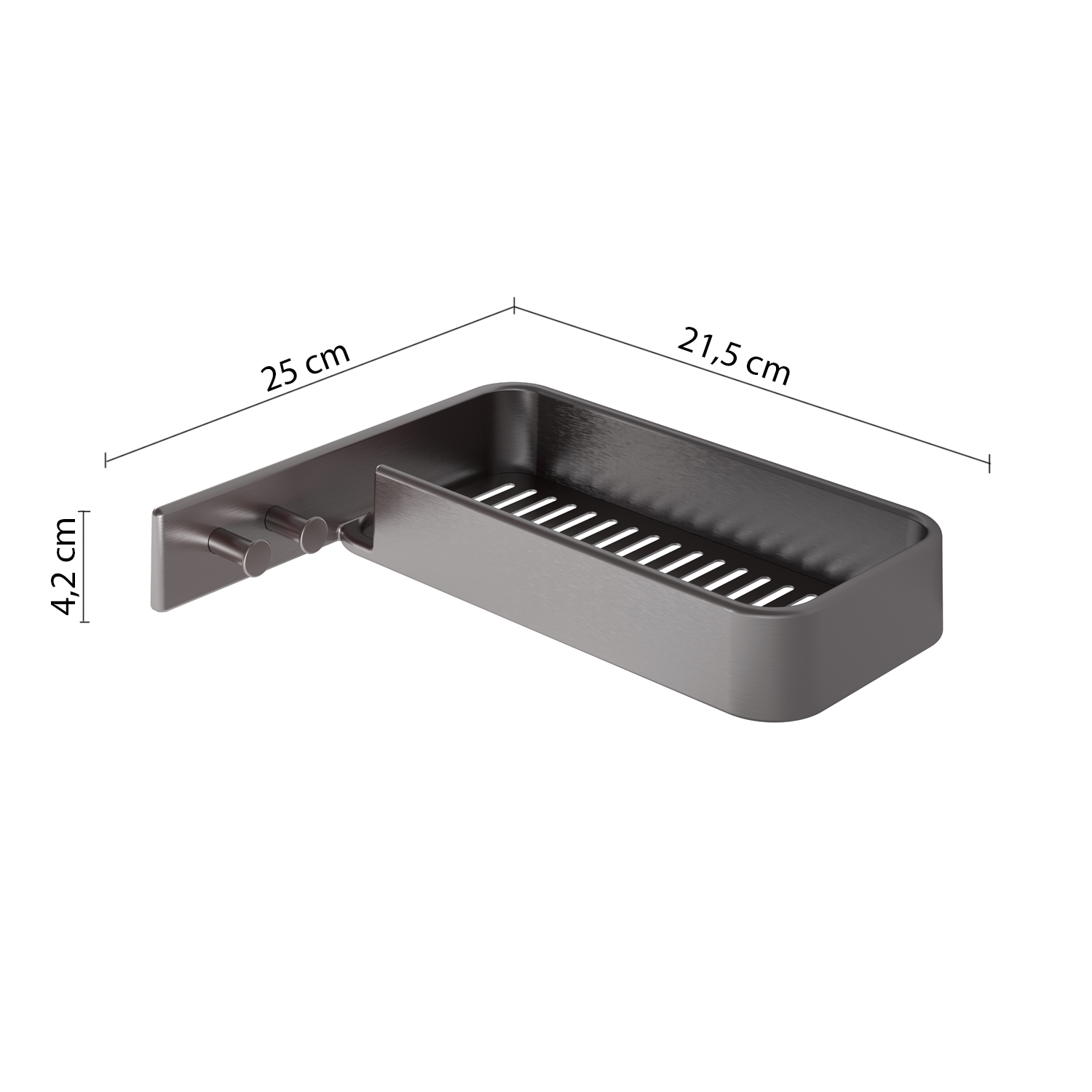 gedy-il-giglio-tag-re-douche-rectangulaire-gun-metal image 2