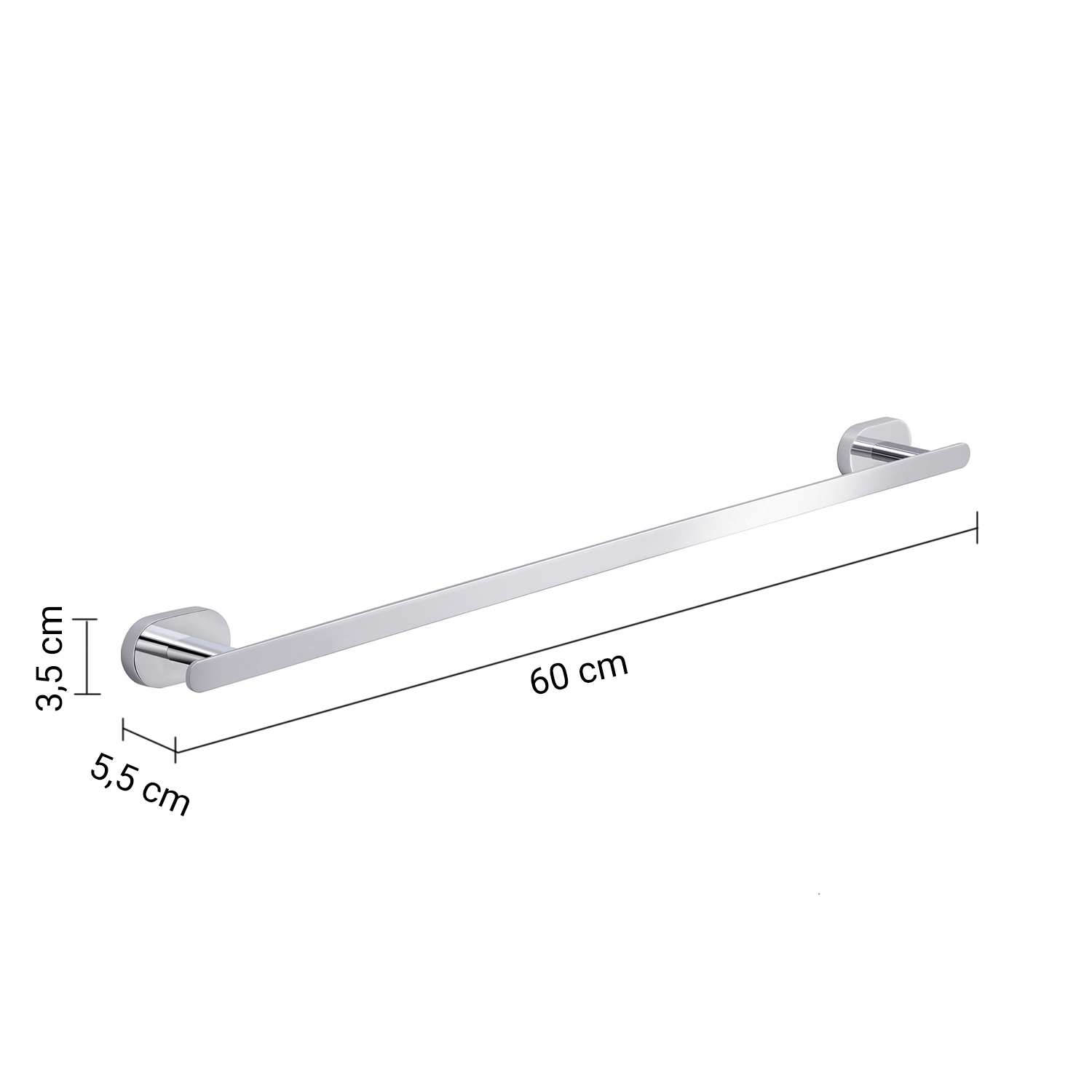 gedy-bernina-porte-serviettes-chrome-60-cm image 2