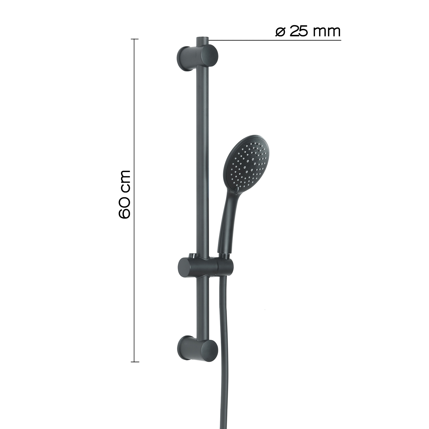 gedy-ensemble-de-douche-5-jets-barre-r-glable-noir-mat image 2