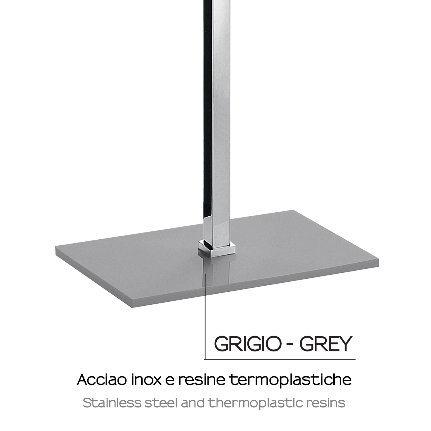 gedy-rainbow-porte-serviette-sur-pied-gris image 4
