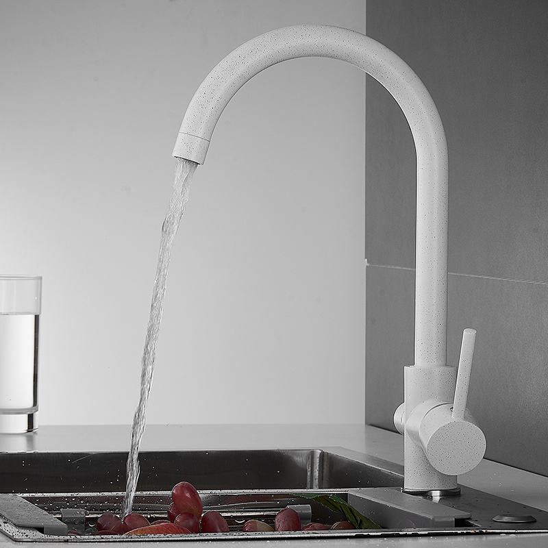 hudor-argolide-024-mitigeur-cuisine-blanc-mat-laiton image 3