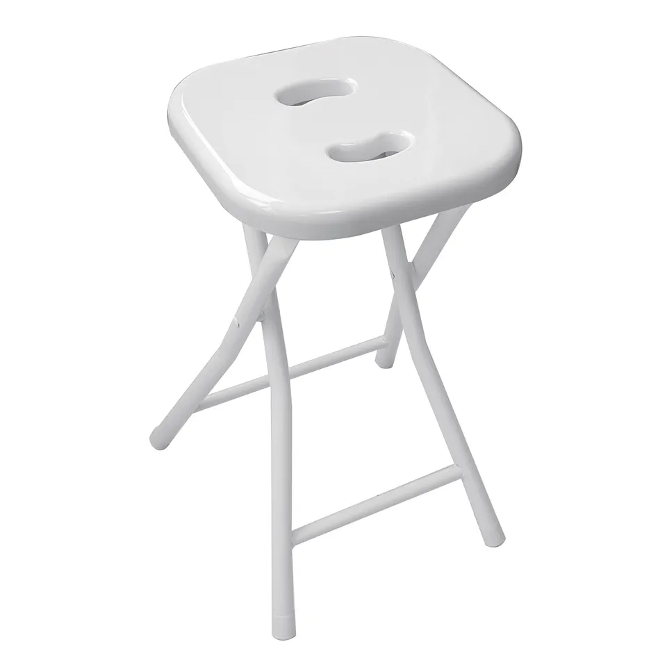 gedy-co76-tabouret-repliable-blanc-salle-de-bain image 1