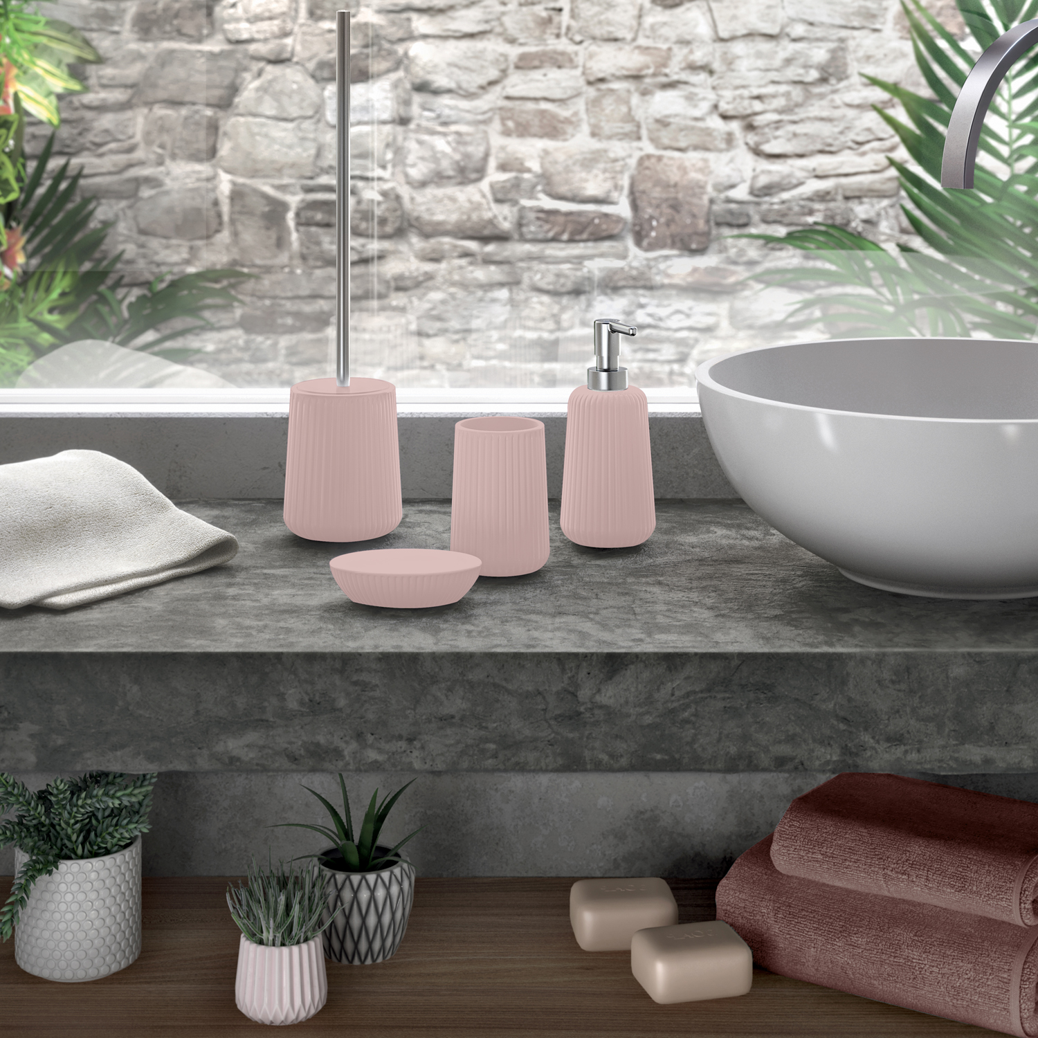 gedy-marika-porte-savon-rose-poser image 4