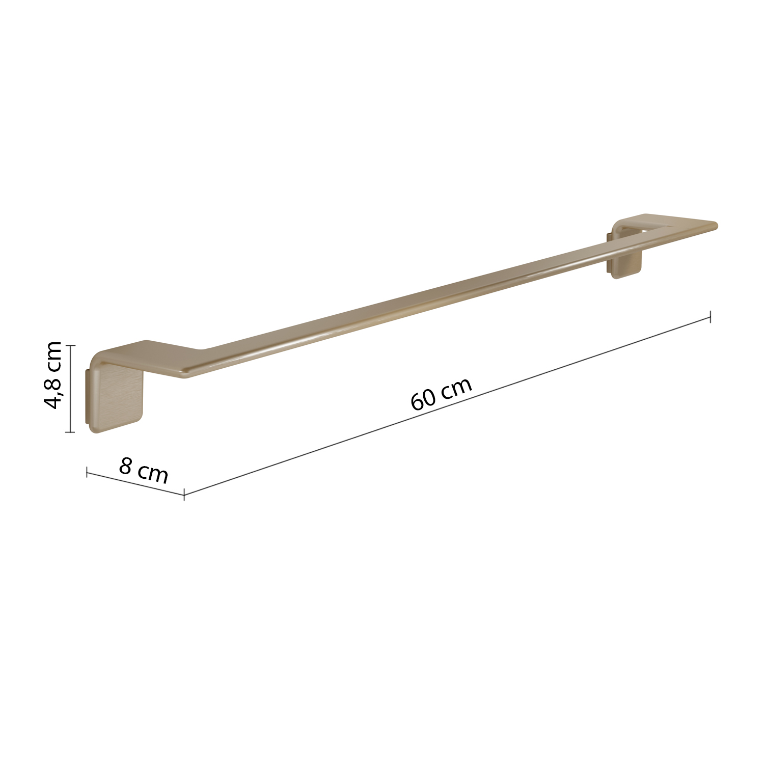 gedy-il-giglio-porte-serviette-60-cm-or-mat image 2