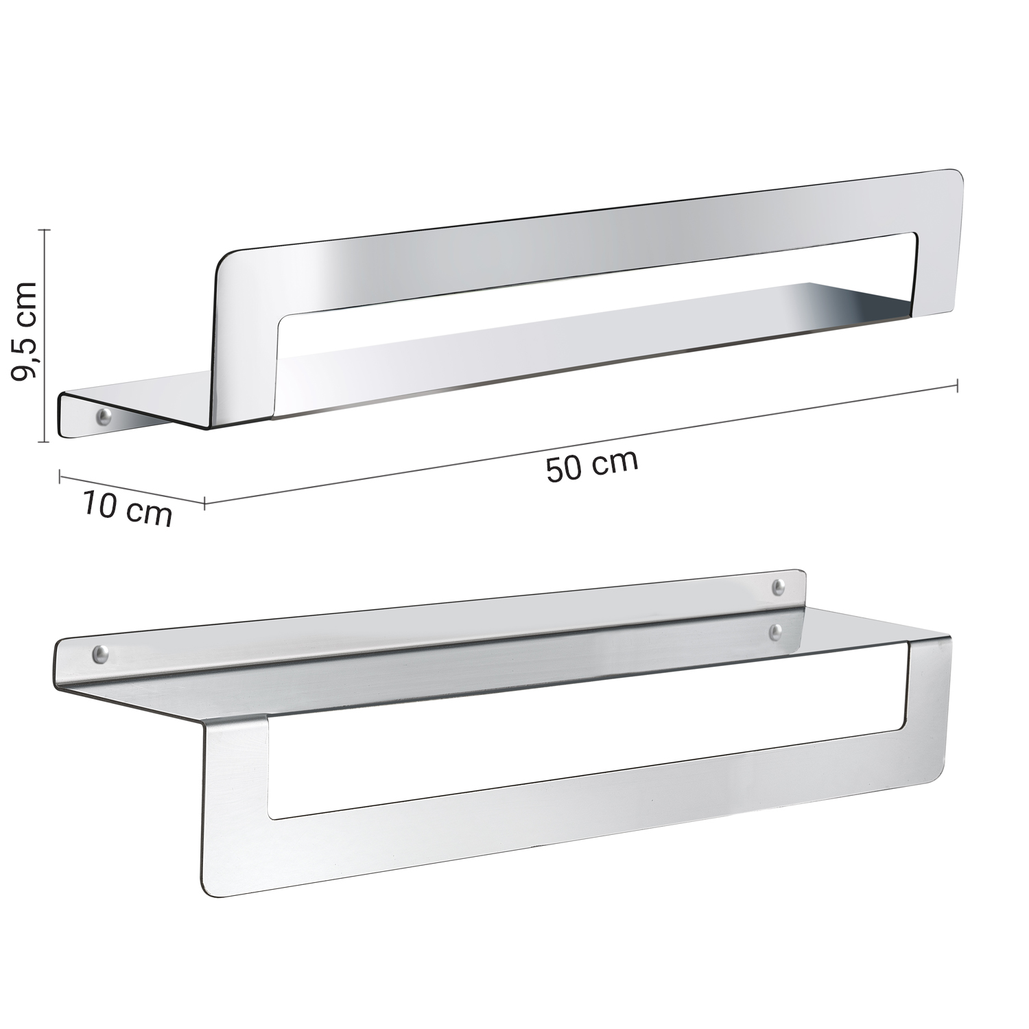 gedy-cleo-porte-objets-douche-et-porte-serviettes-poli image 2