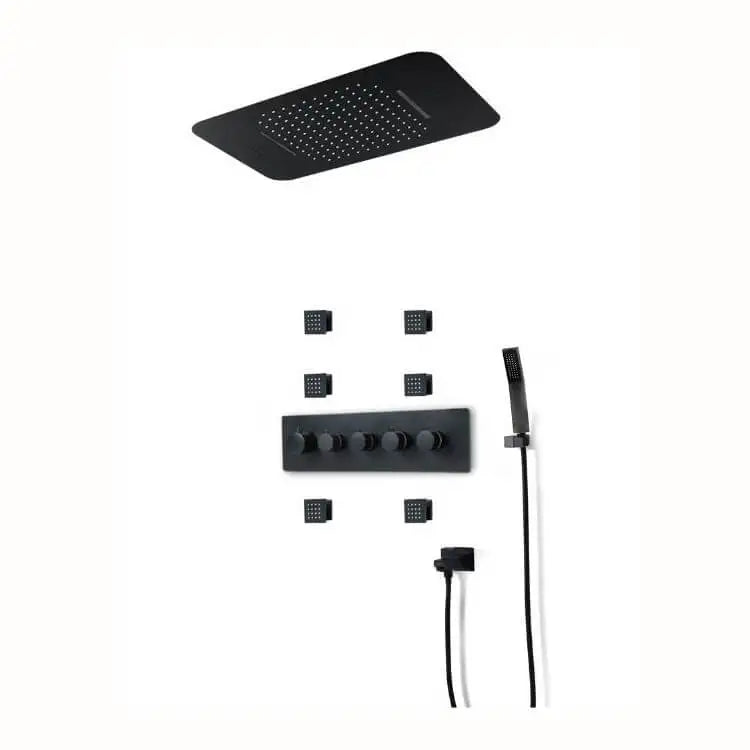 hudor-c-phise-douche-encastr-e-thermostatique-noir-mat image 1