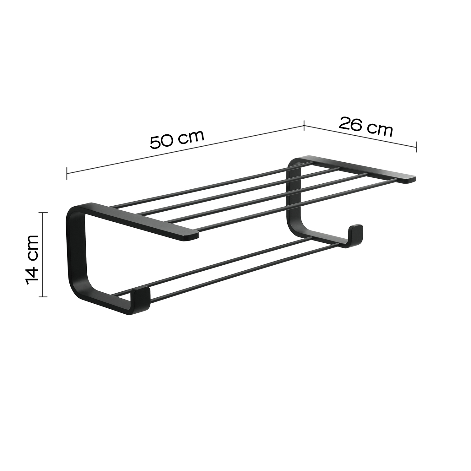gedy-outline-tag-re-double-porte-serviettes-noir-mat-2 image 2