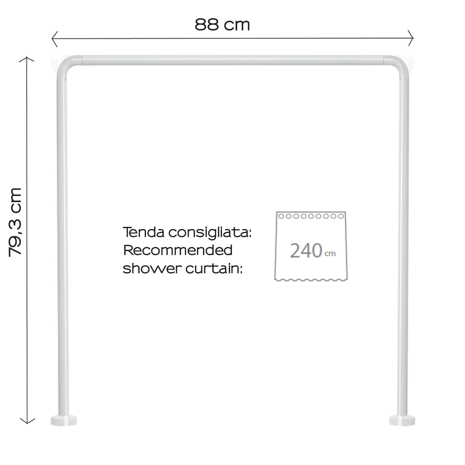 gedy-barre-angulaire-douche-blanche-rideau image 2