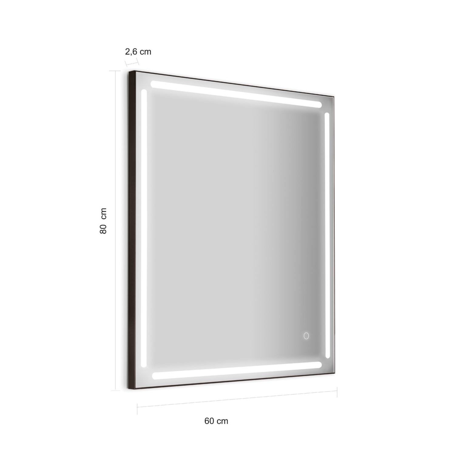 gedy-paul-miroir-60x80-cm-cadre-noir-mat image 2