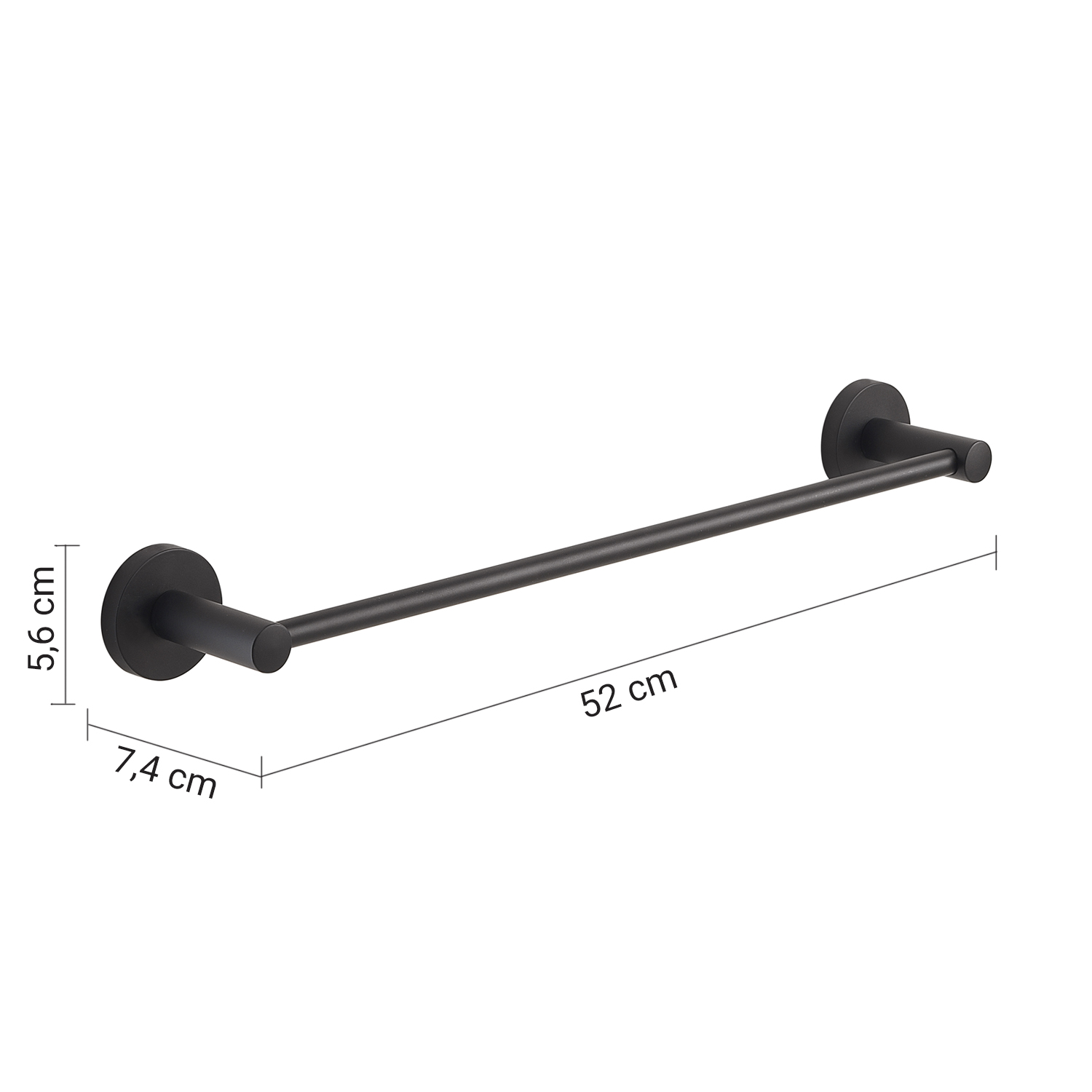 gedy-felce-porte-serviette-50-cm-noir-mat image 2