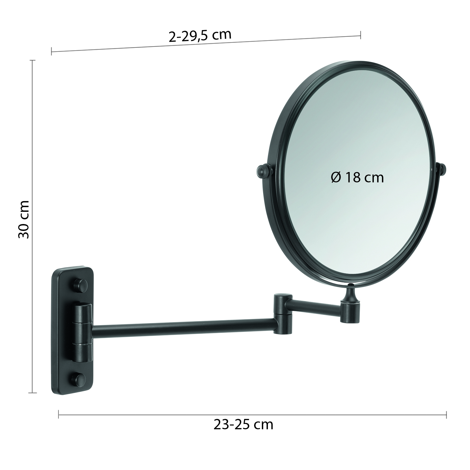 gedy-gaia-miroir-grossissant-noir-mat-poser image 2