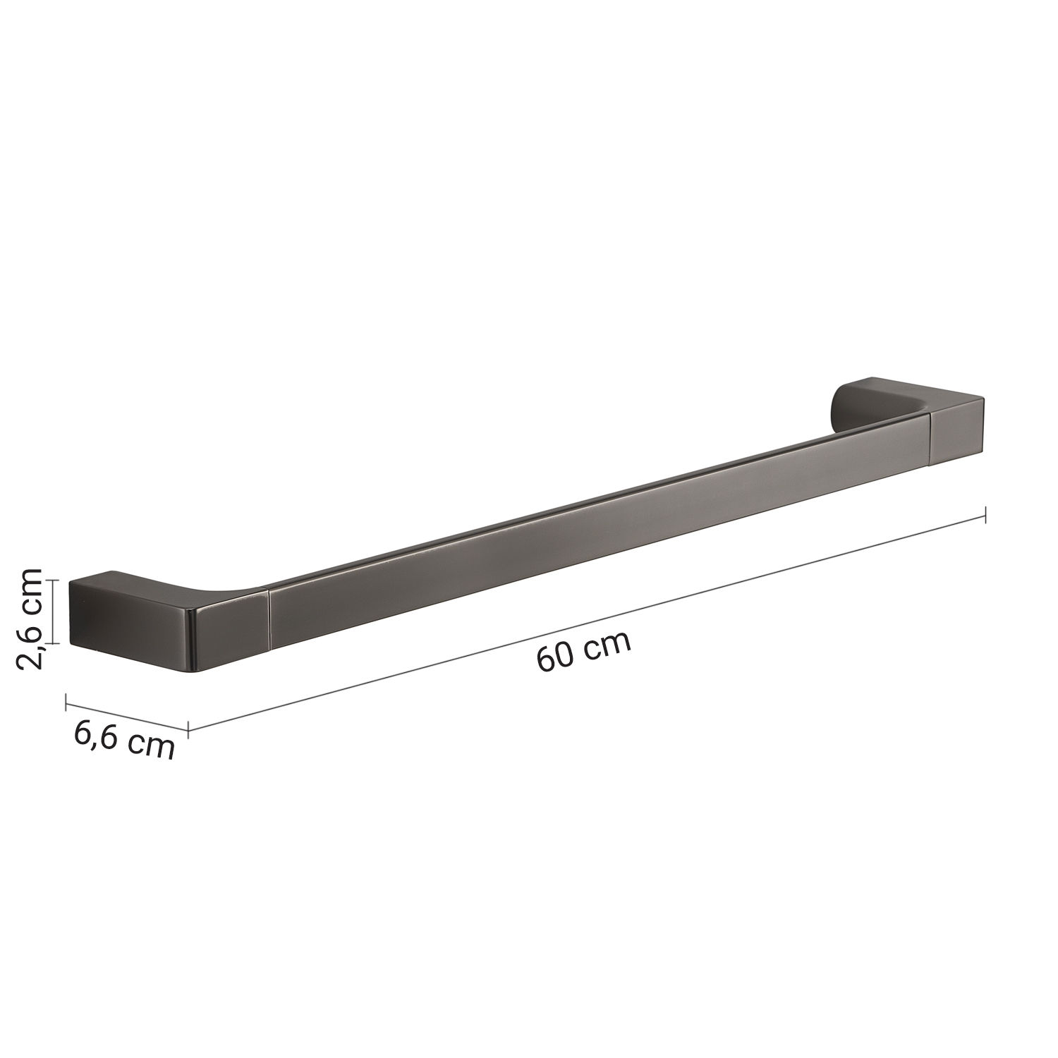gedy-pirenei-porte-serviettes-60-cm-gun-metal-pvd image 2