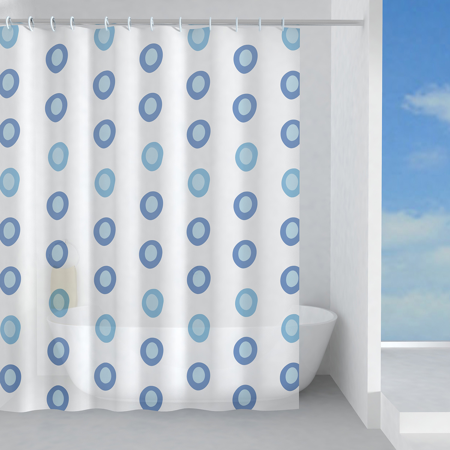 gedy-obl-rideau-de-douche-180x200-cm-bleu-ciel image 1