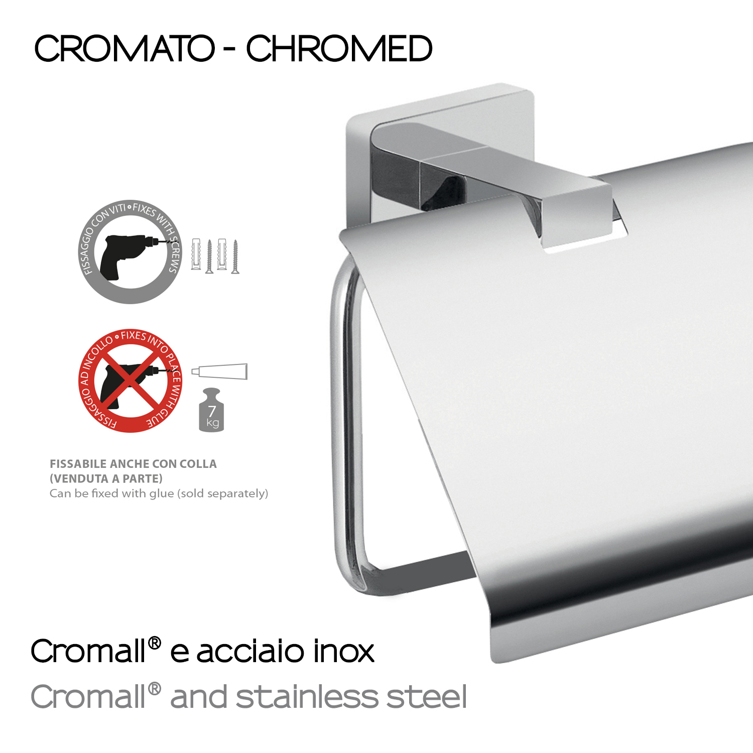 gedy-atena-porte-rouleau-couvercle-chrome image 3