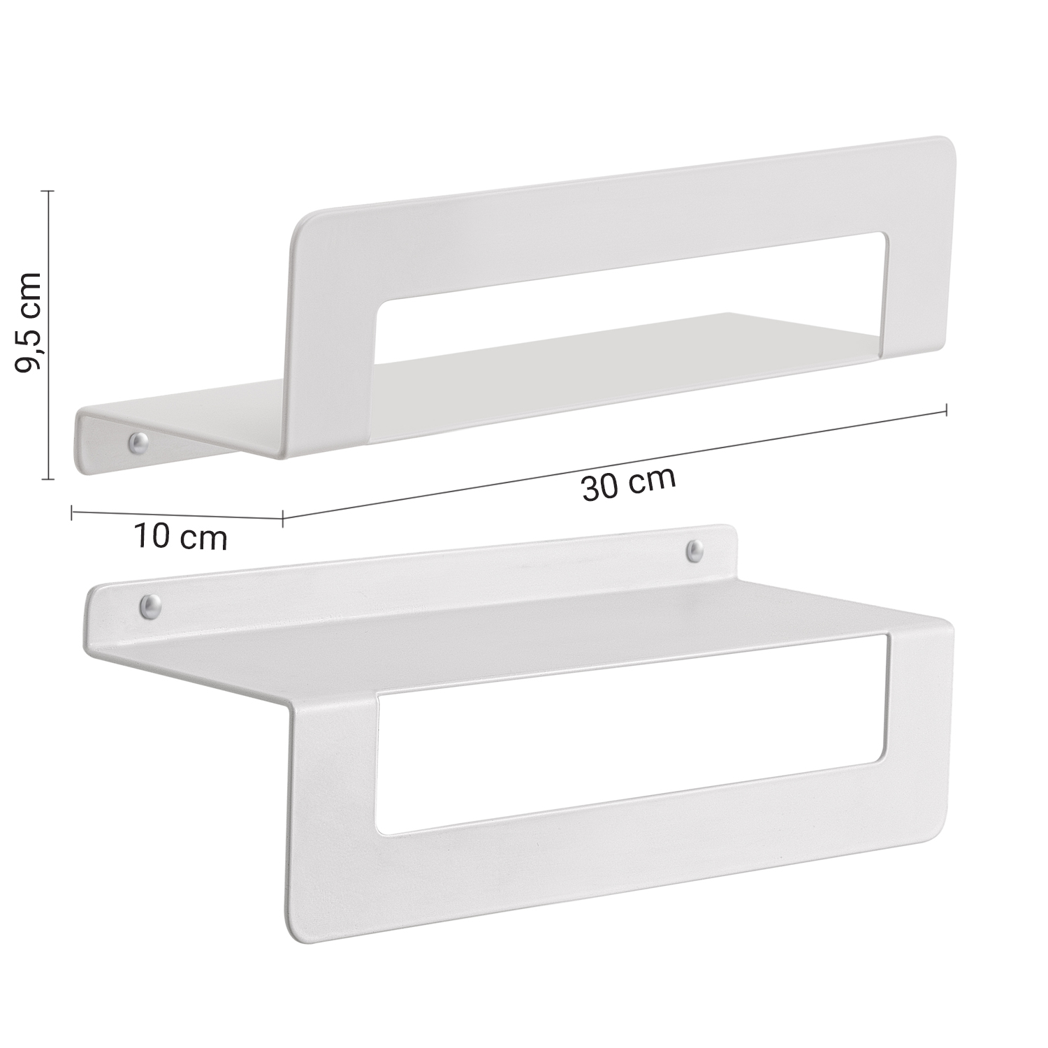 gedy-cleo-porte-objets-douche-serviettes-blanc-mat image 2