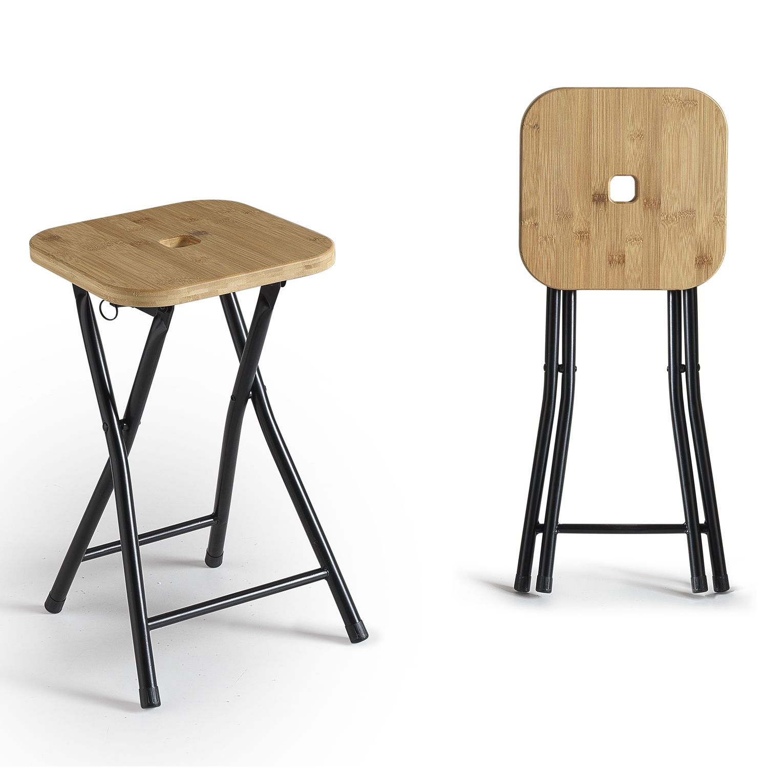gedy-kenta-tabouret-repliable-naturel-noir-mat image 3