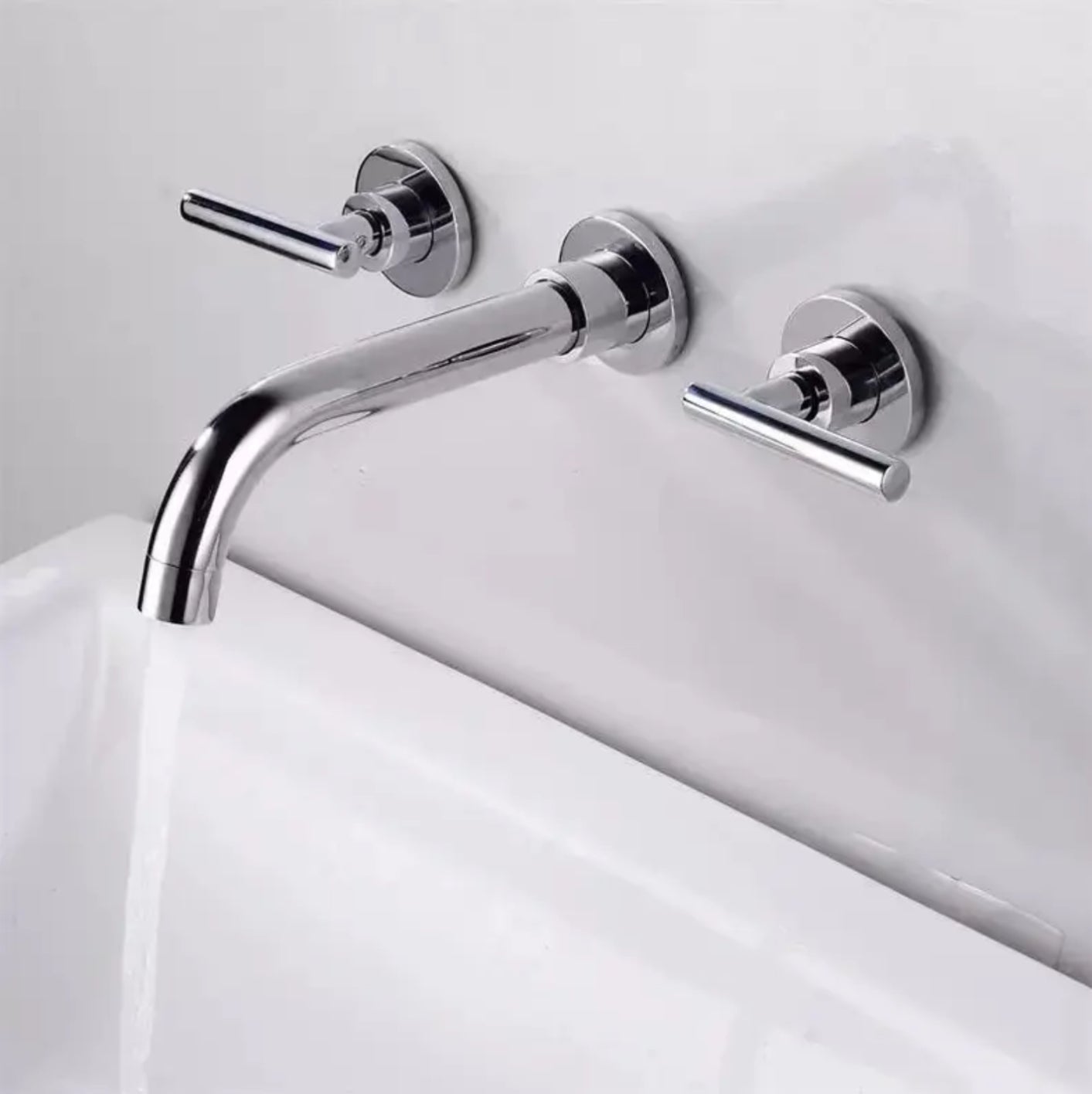 hudor-rymanthe-201-robinet-lavabo-mural-chrom-2-leviers image 2