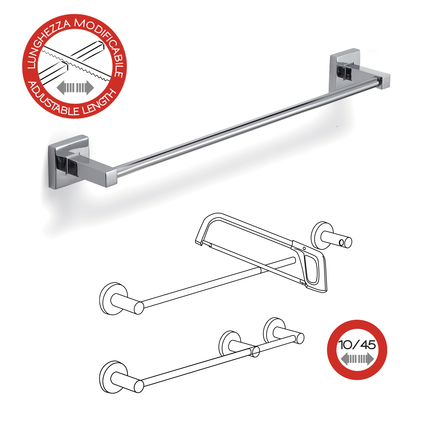 gedy-olimpo-porte-serviette-45-cm-chrome image 5