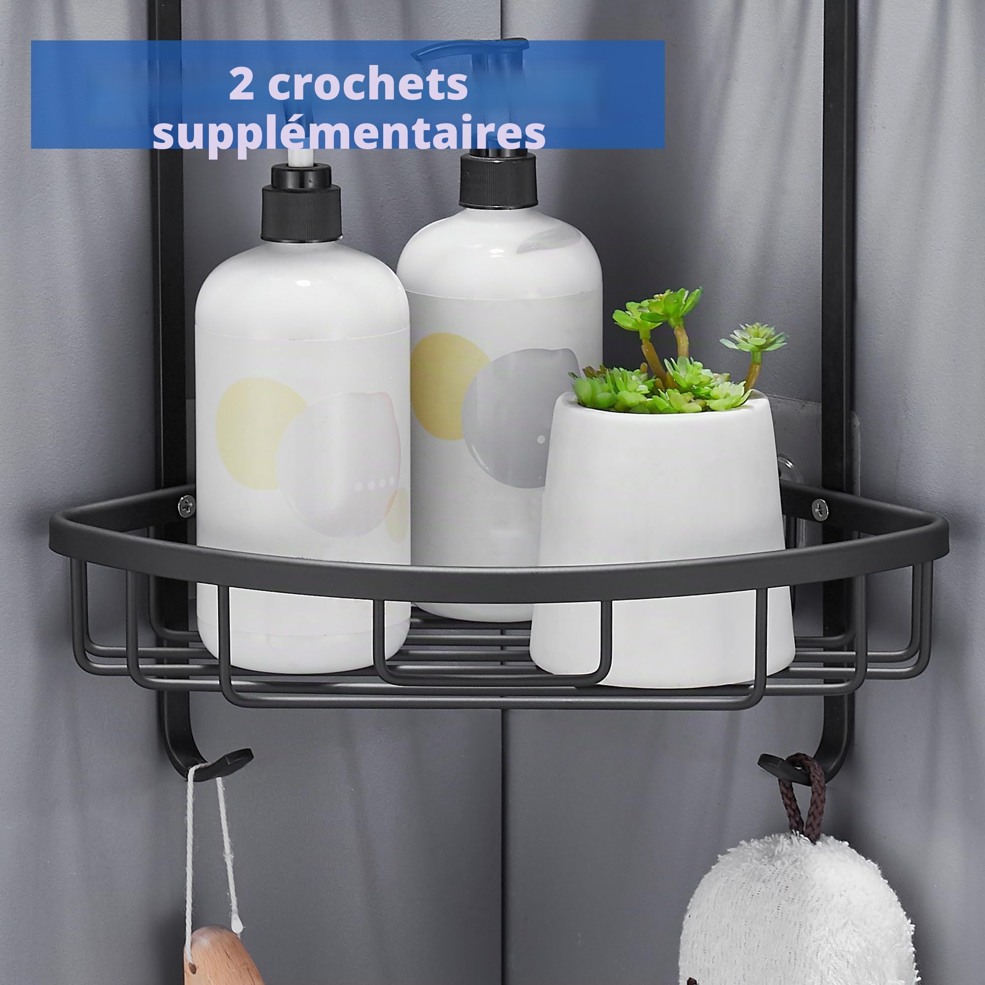 gricol-tag-res-de-douche-tag-re-sans-per-age-noir-lot-de-2 image 7