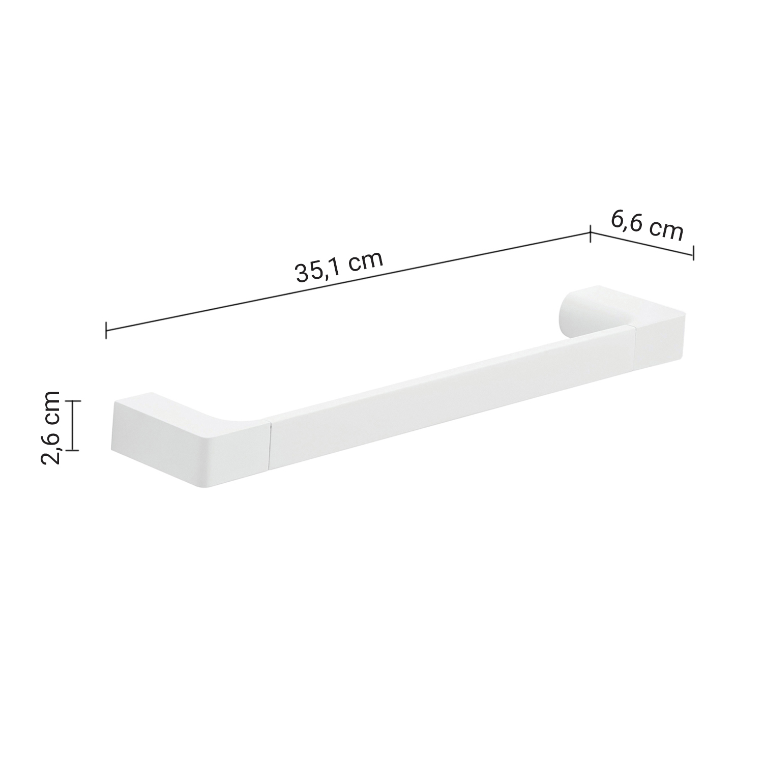 gedy-pirenei-porte-serviette-35-cm-blanc-mat image 2