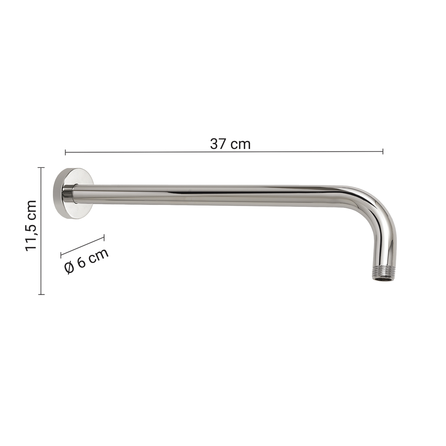 gedy-tube-plus-35-bras-de-douche-chrome-35-cm image 2