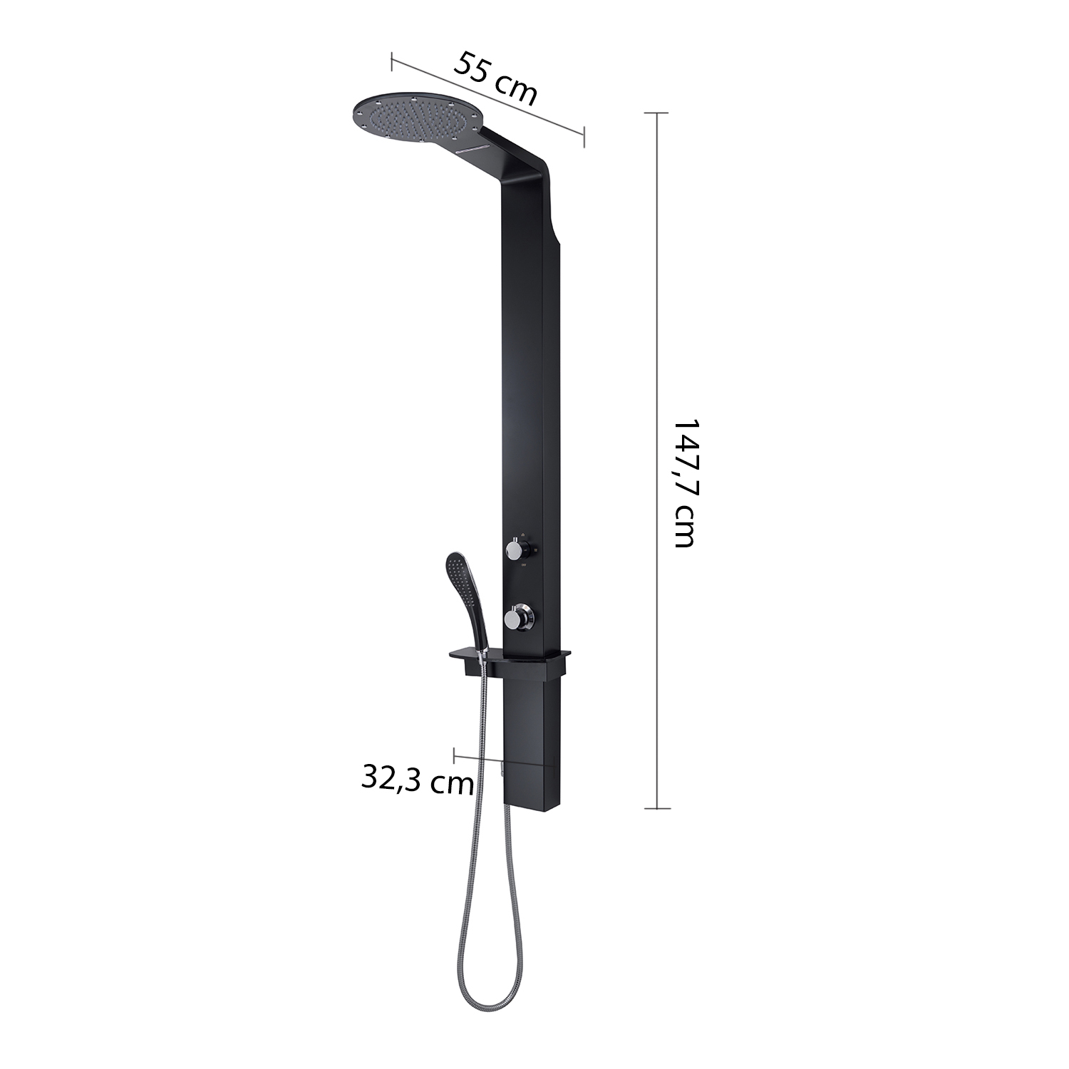 gedy-wellness-00-panneau-douche-multifonction-noir image 2
