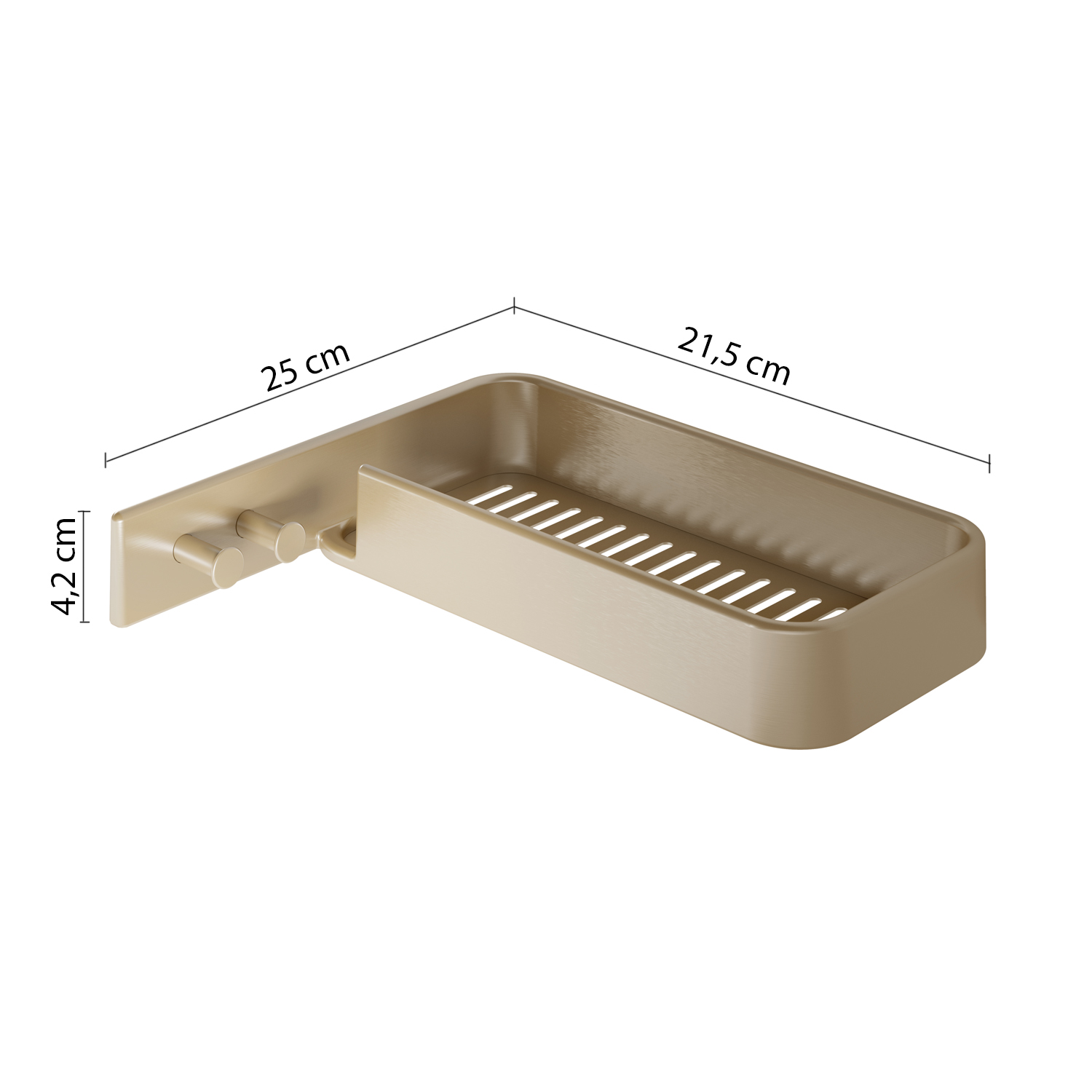 gedy-il-giglio-porte-objets-douche-rectangulaire-or-mat image 2