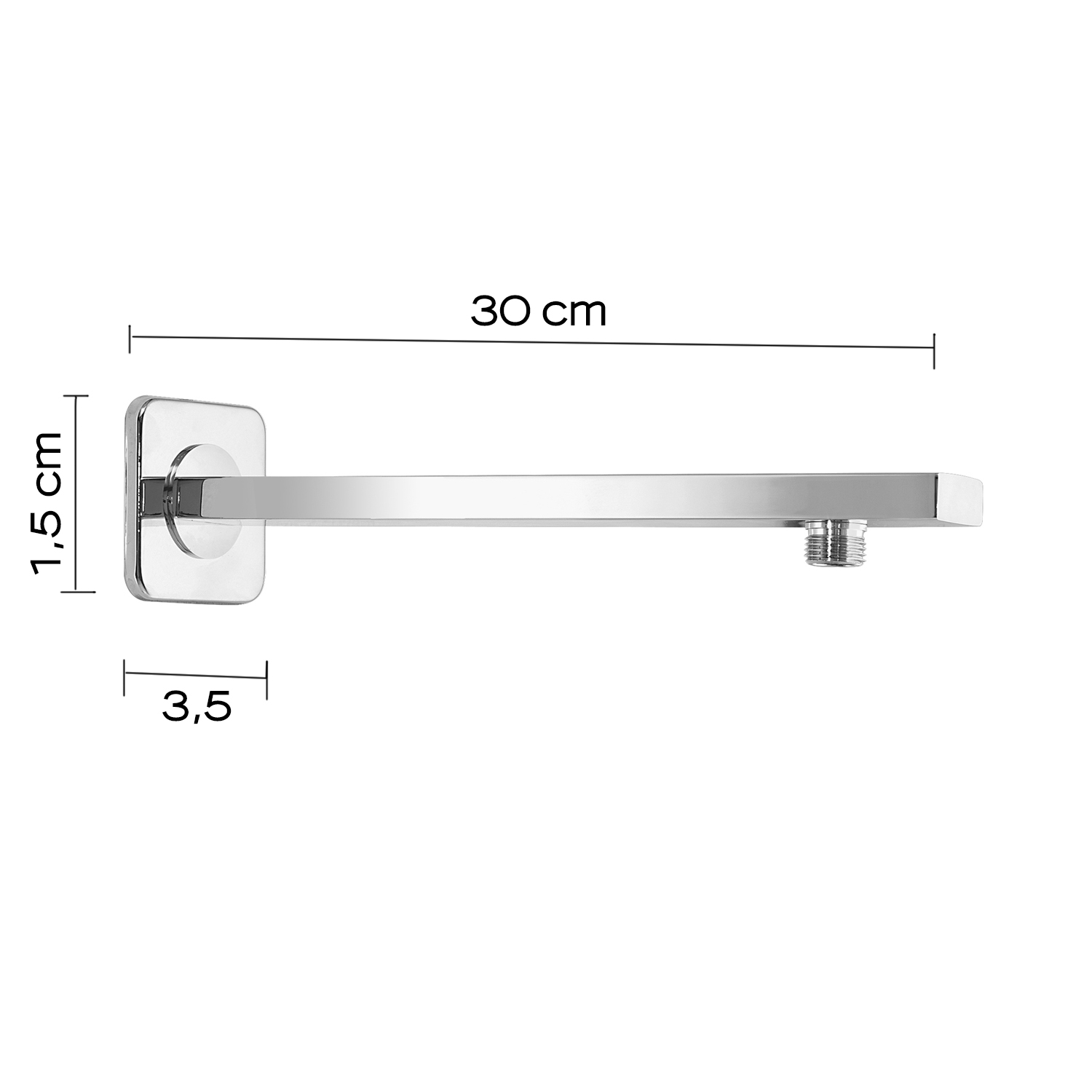 gedy-tube-top-30-bras-de-douche-chrome-30-cm image 2