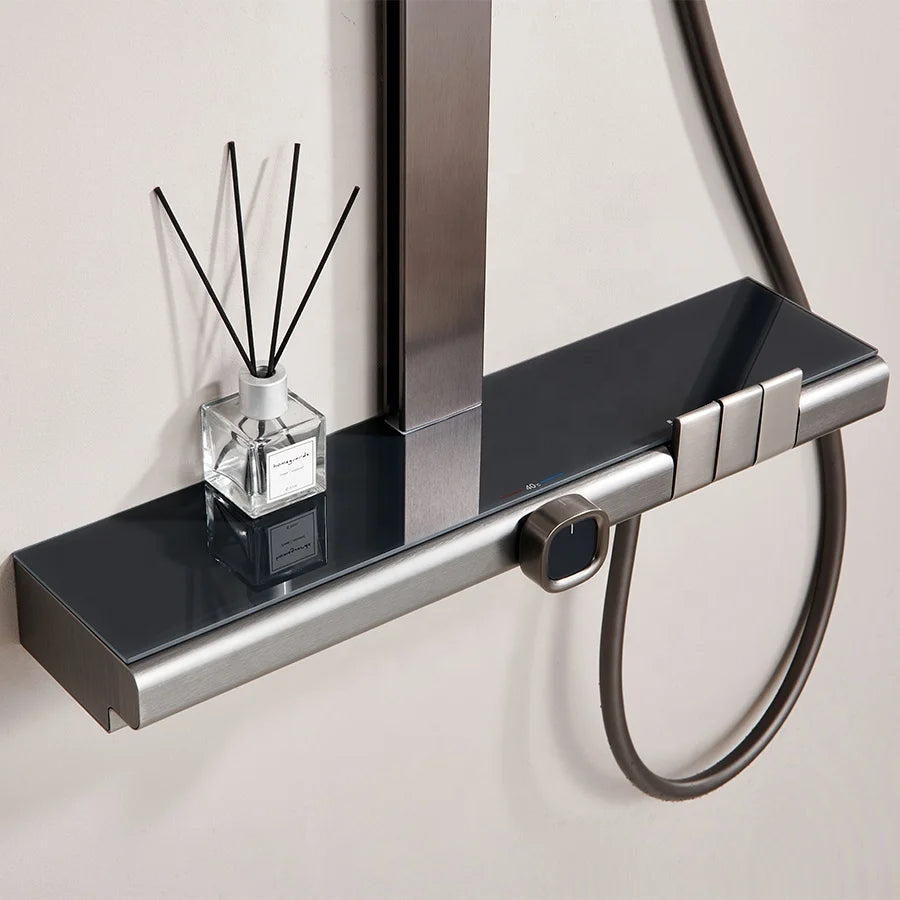 hudor-pernesse-colonne-de-douche-gunmetal-led-laiton image 5