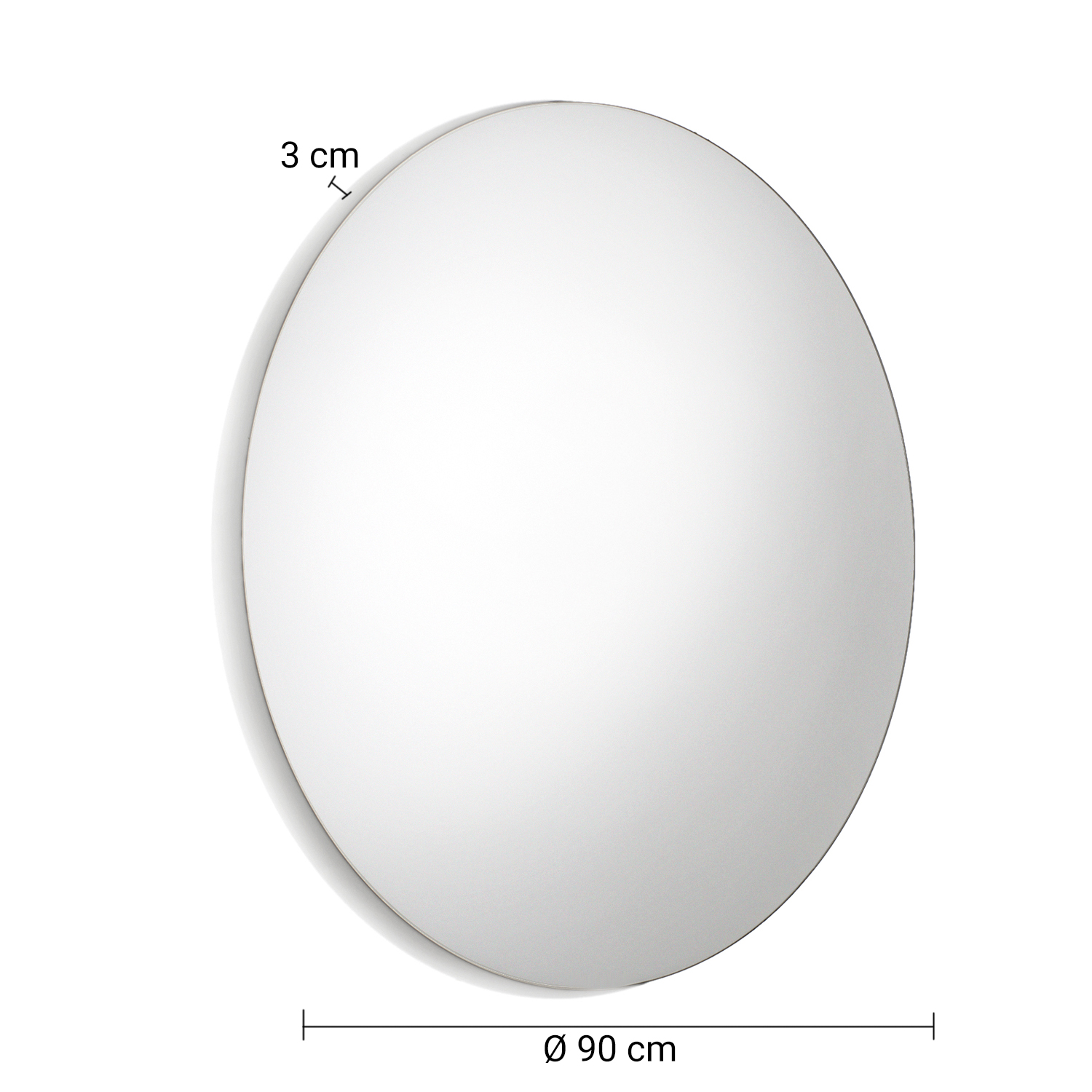 gedy-george-miroir-rond-90-cm-bord-poli-transparent image 2