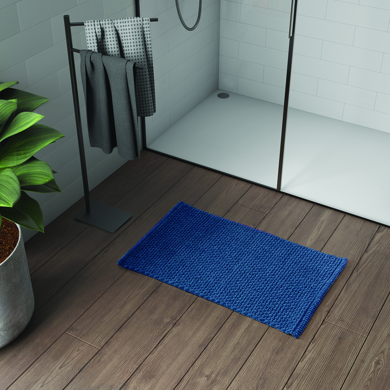 gedy-knot-tapis-de-bain-50x80-cm-bleu image 4
