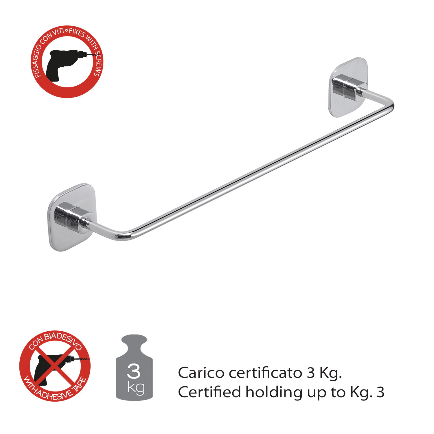 gedy-teide-porte-serviette-30-cm-chrome-mural image 4