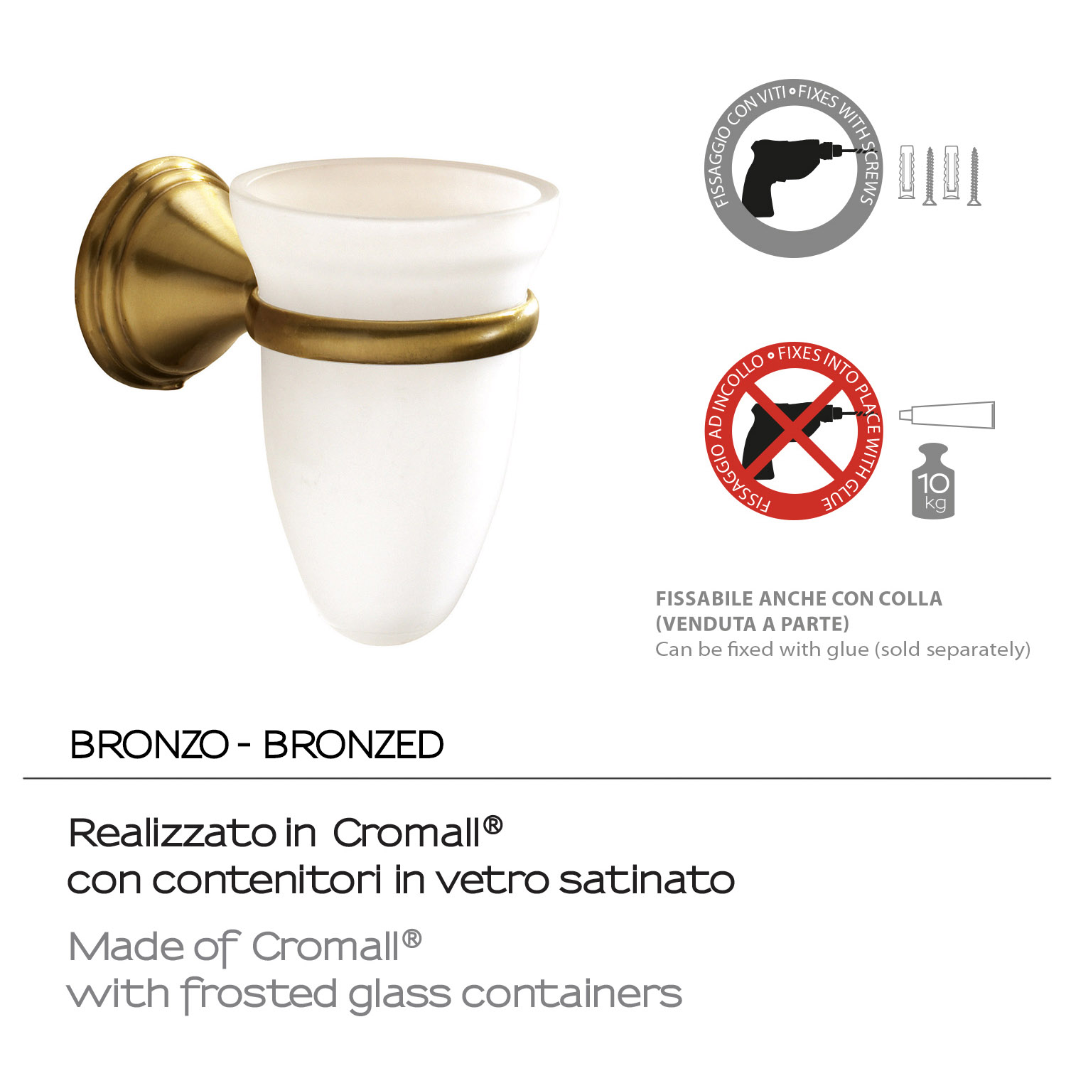 gedy-romance-porte-brosse-dents-bronze image 5