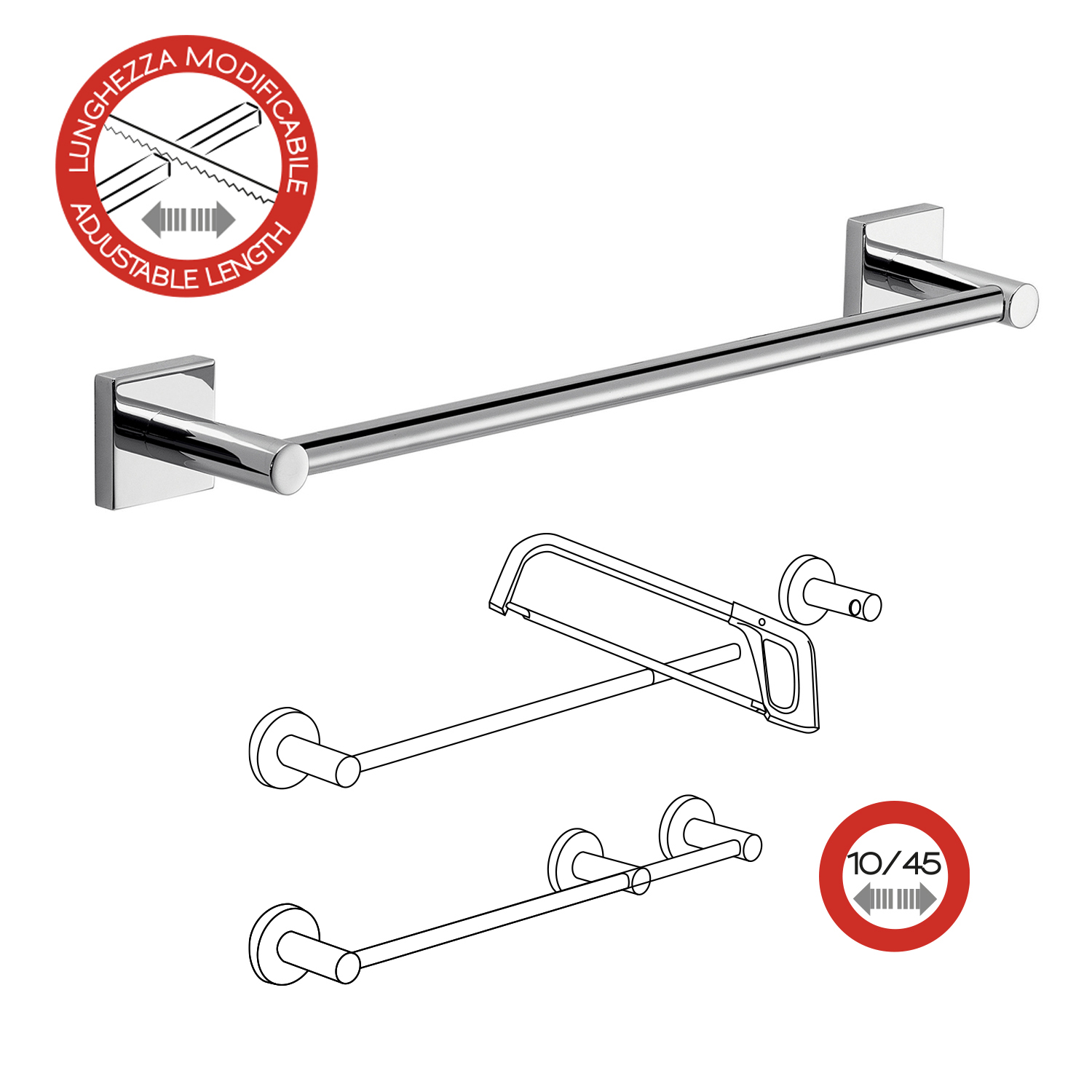 gedy-fuji-porte-serviette-45-cm-chrome image 3