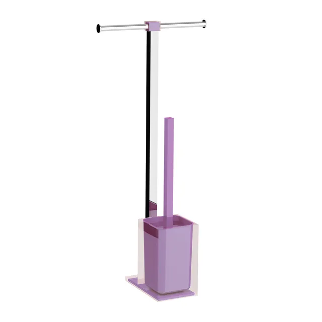 gedy-rainbow-ensemble-porte-papier-brosse-wc-lilas image 1