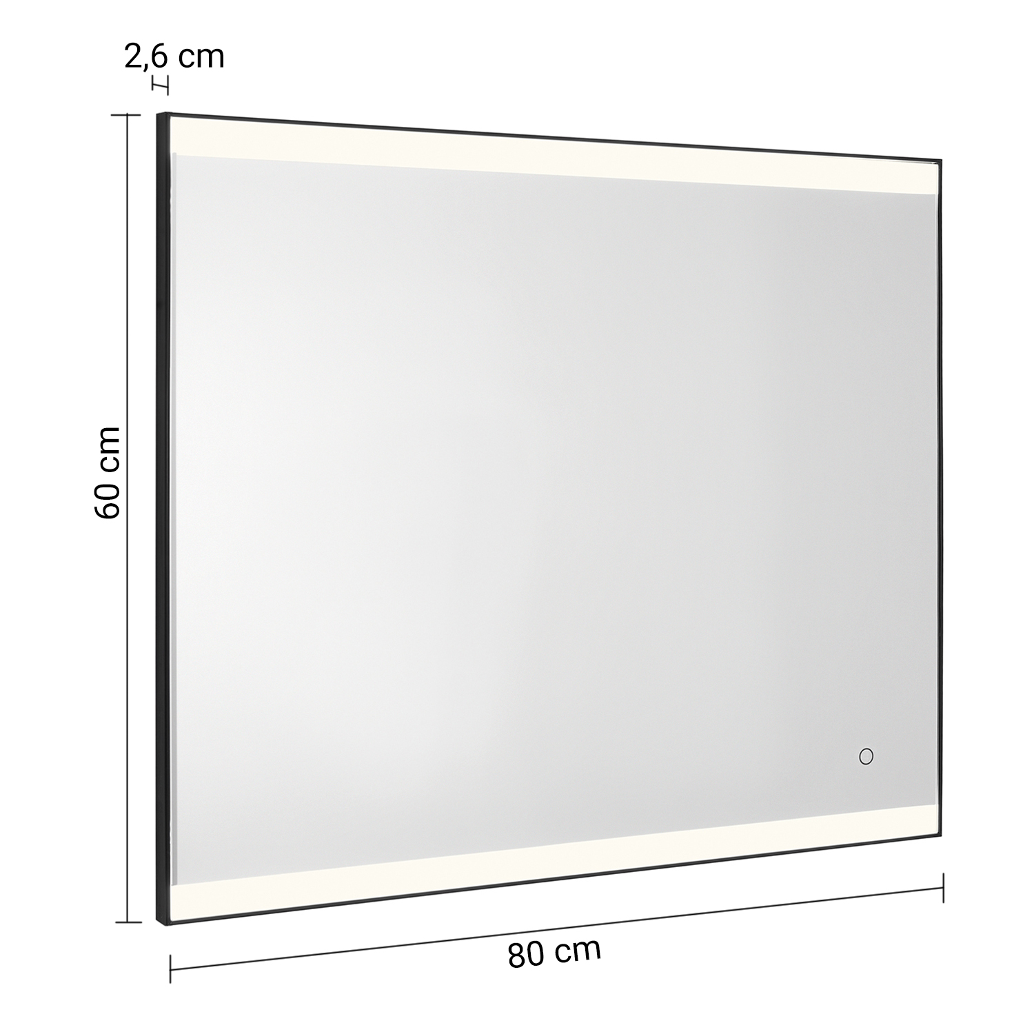 gedy-jeff-miroir-led-60x80-lumineux image 2