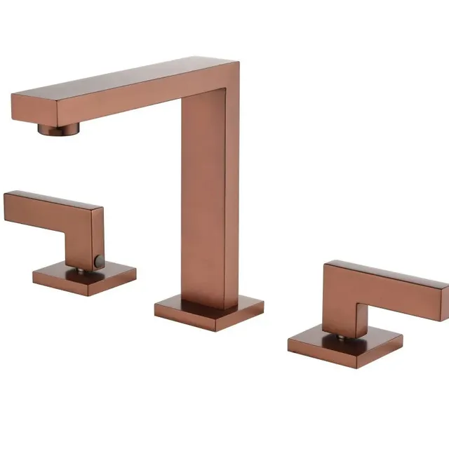hudor-p-n-e-robinet-lavabo-or-rose-3-trous-laiton image 1