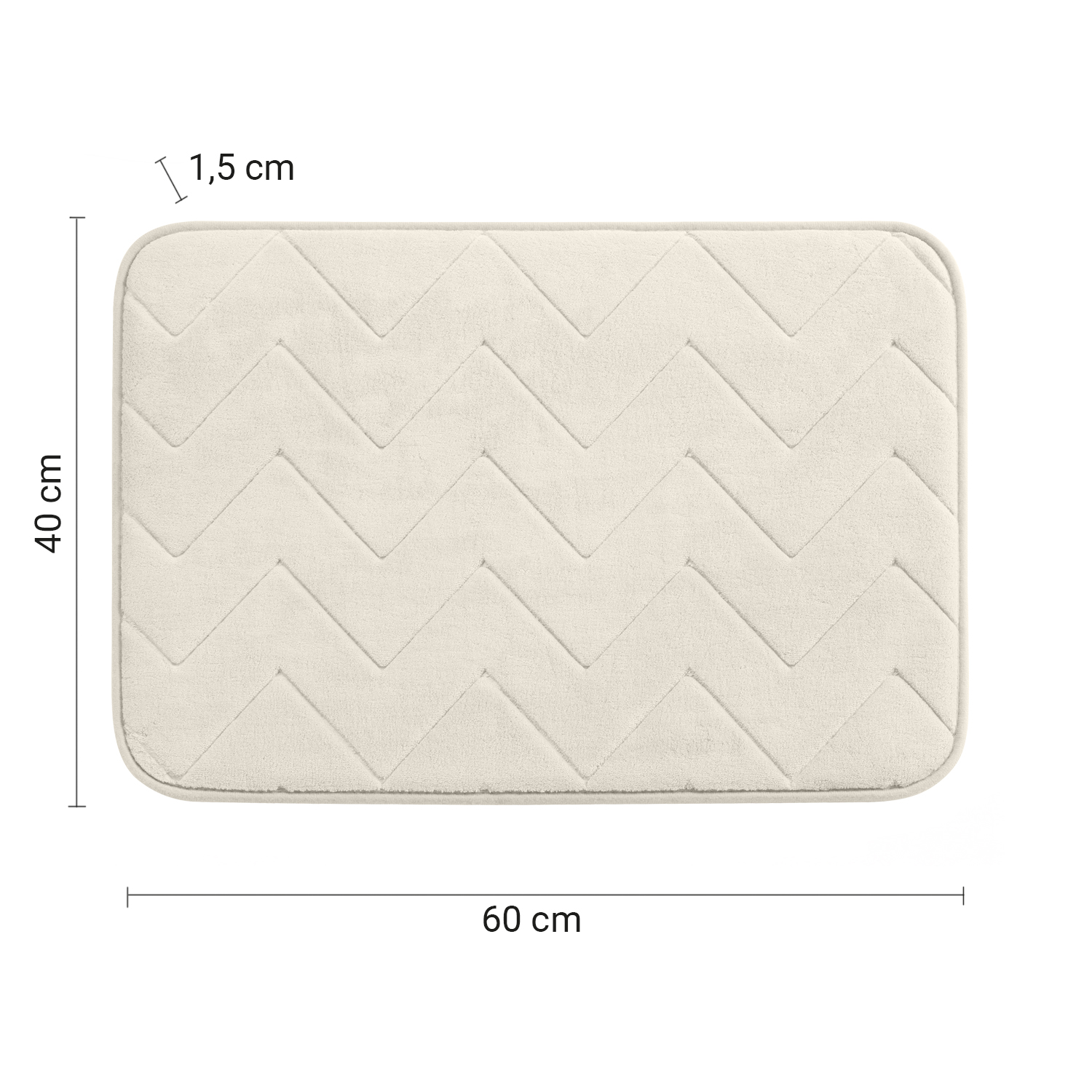 gedy-mousse-tapis-de-bain-40x60-beige-m-moire image 2