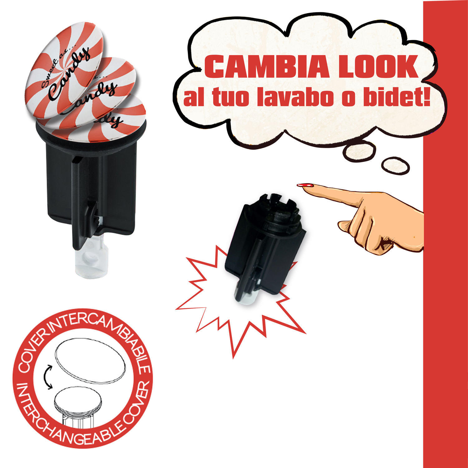 gedy-funny-clapet-universel-lavabo-couleurs image 4